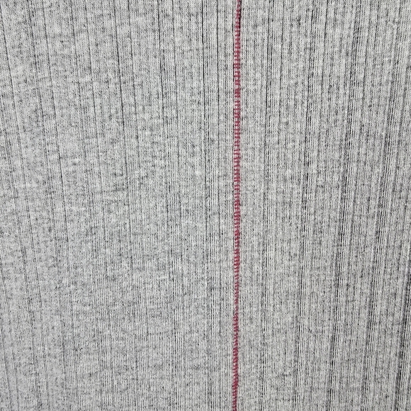 Rag & Bone Elina Mélange Gray Ribbed Midi Dress Crew Neck Short Sleeve Size L - Picture 9 of 13